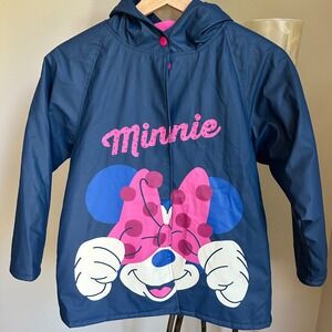 Disney Minnie Mouse Western Chief Navy Raincoat‎ Girls Size 7